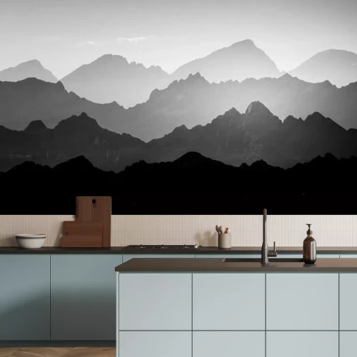 Fototapete Monochrome künstlerische Vision von Berge