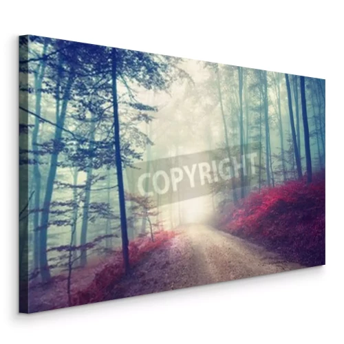 Bild Wald und rote büsche