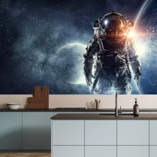 Fototapete Astronaut im sternenklaren Weltraum