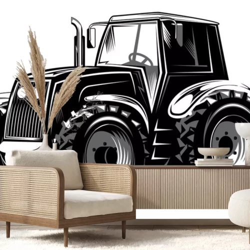 Sticker Vektor-Illustration der landwirtschaftlichen Traktor für Design