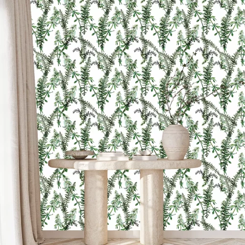 Tapete Nahtlose Muster aus Aquarell Hand bemalt Gras