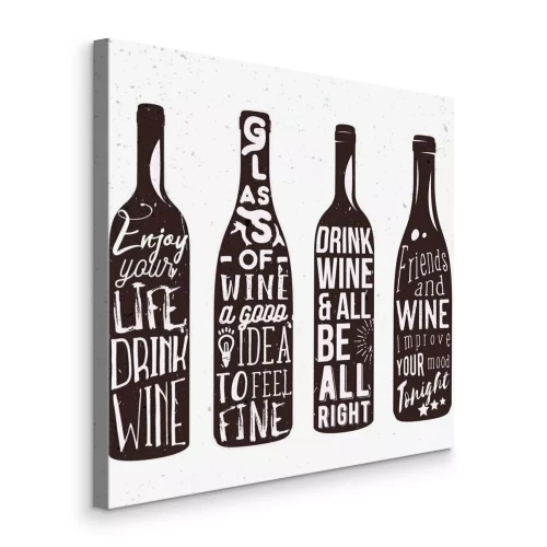 Bild Flaschen mit Text im Retro-Poster-Stil