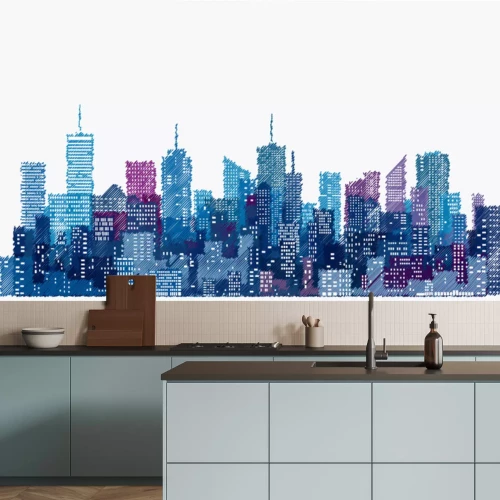 Sticker Skizze Stadt