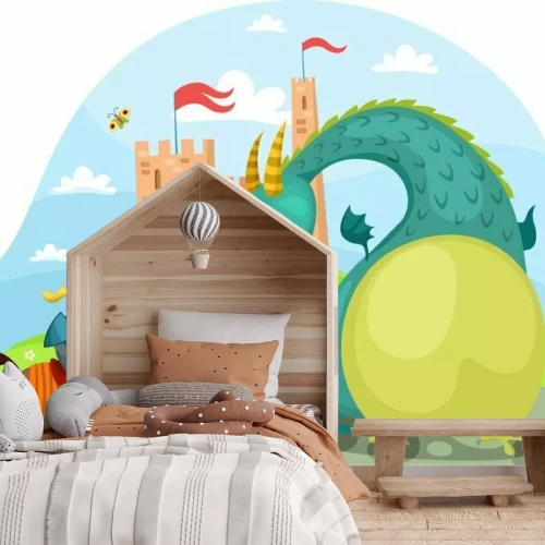 Sticker Drachen und Ritter