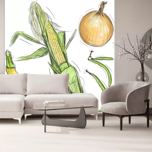 Sticker Gemüse im Cartoon-Stil