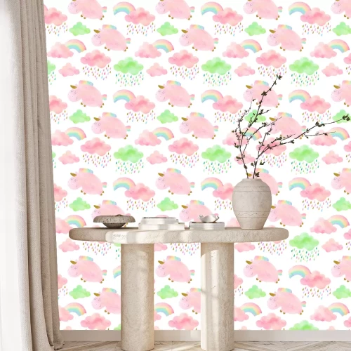 Tapete Bunte Regentropfen