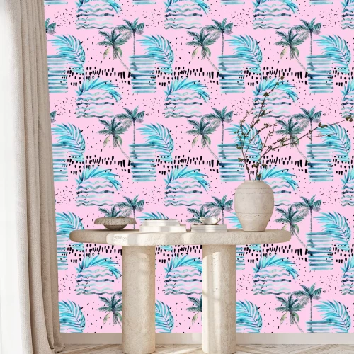 Tapete Rosa abstrakter Sommer