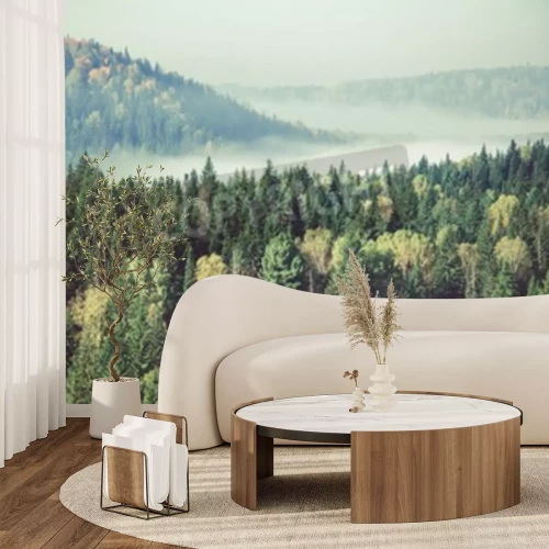 Fototapete Wald in grüntönen