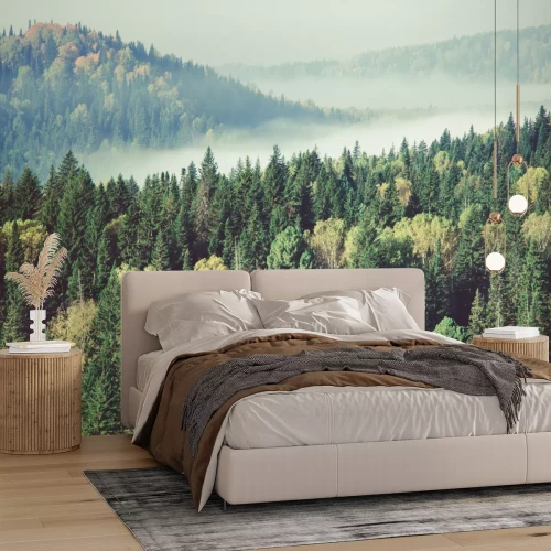 Fototapete Wald in grüntönen