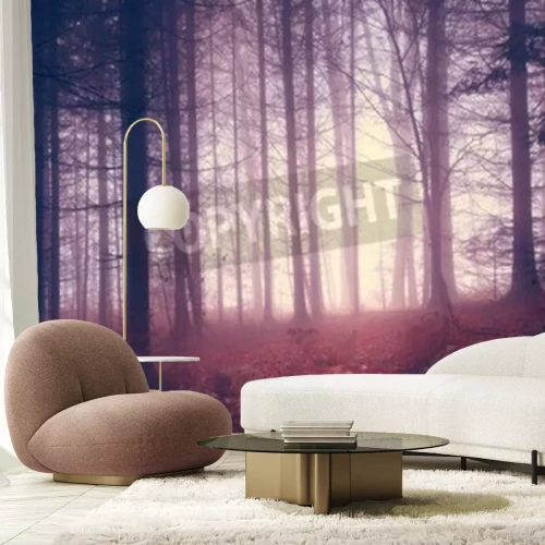 Fototapete Herbstlicher wald retro