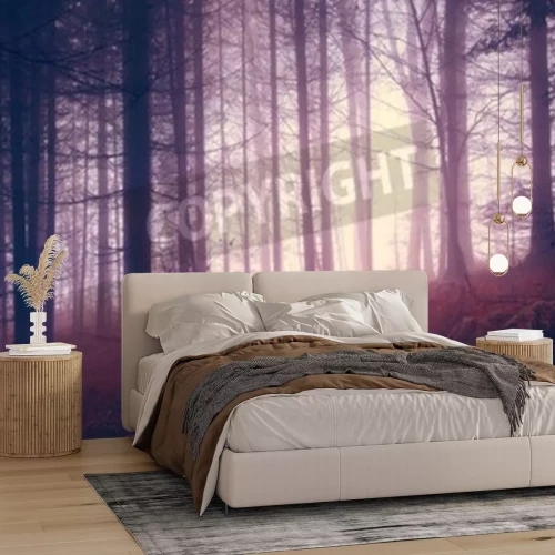 Fototapete Herbstlicher wald retro