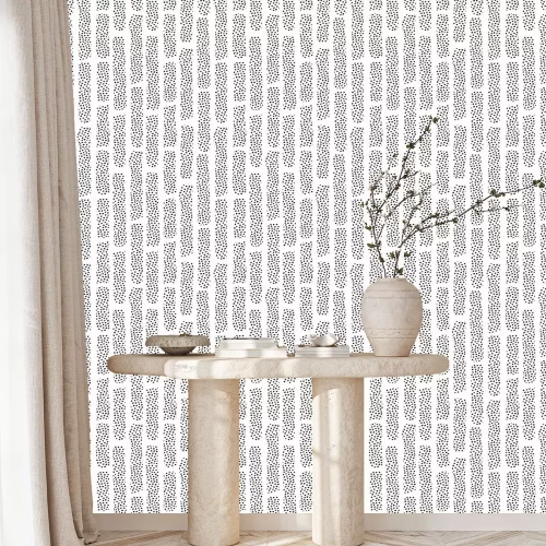 Tapete Motiv mit Streifen aus Punkten