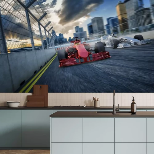 Sticker 2 Formel Rennwagen von Vorne