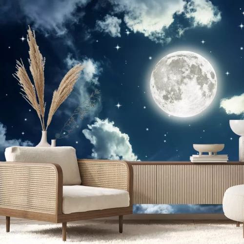 Fototapete Sterne und Mond