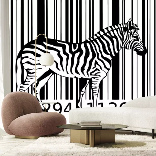 Sticker Zebra und Strichcode