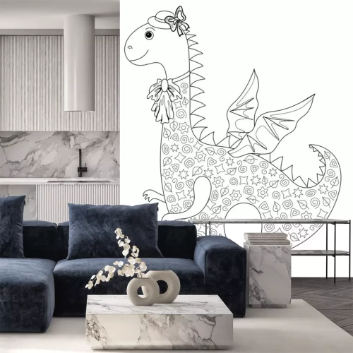 Sticker Drachesymbol East New Years, Konturen