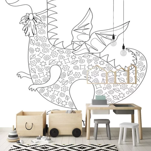 Sticker Drachesymbol East New Years, Konturen