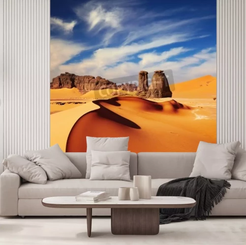 Fototapete Wüstendünen und Felsen
