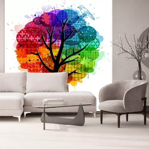 Sticker Schöne abstrakte Farb Baum Hintergrund