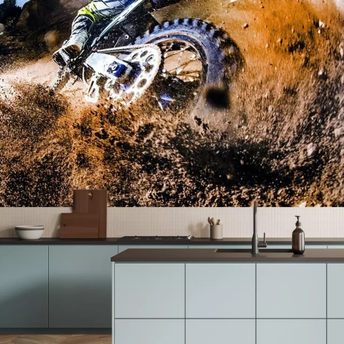 Sticker Close-up von Motocross-Rad.