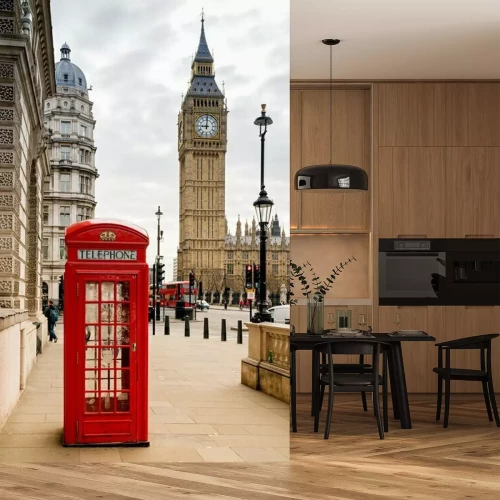 Sticker London Telefonzelle und Big Ben