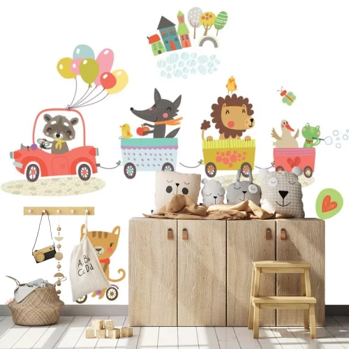 Sticker Märchentiere auf dem Ausflug