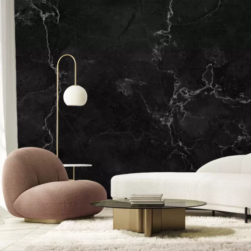 Fototapete Textur aus schwarzem Marmor