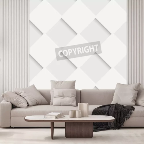 Fototapete Muster 3D aus Quadraten