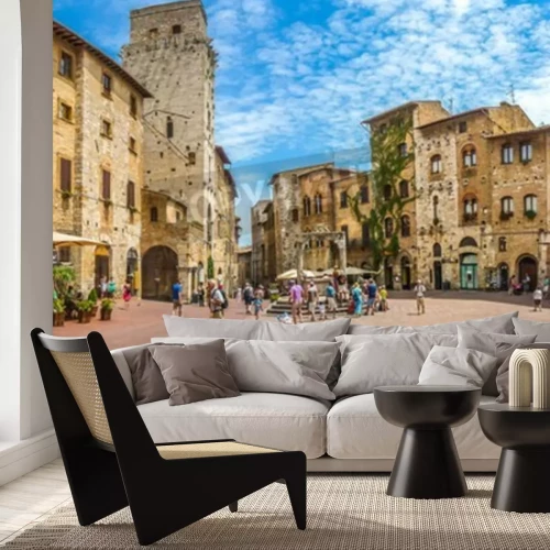 Fototapete Historisches Schloss in Toskana