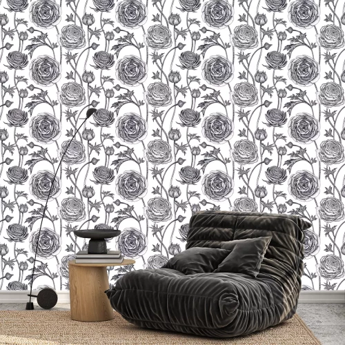 Tapete Nahtlose Muster mit Frühlingsblumen.