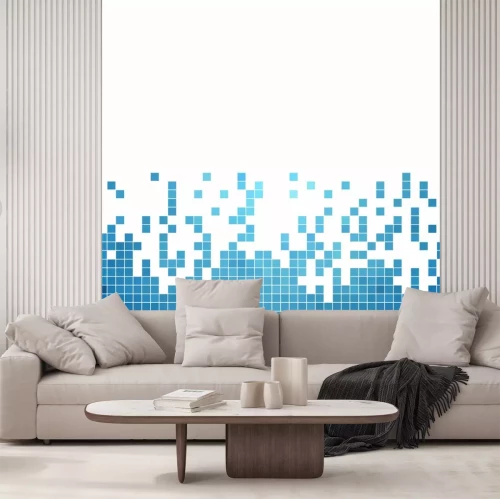 Sticker Abstrakte Vektor quadratischen Pixel Mosaik Hintergrund