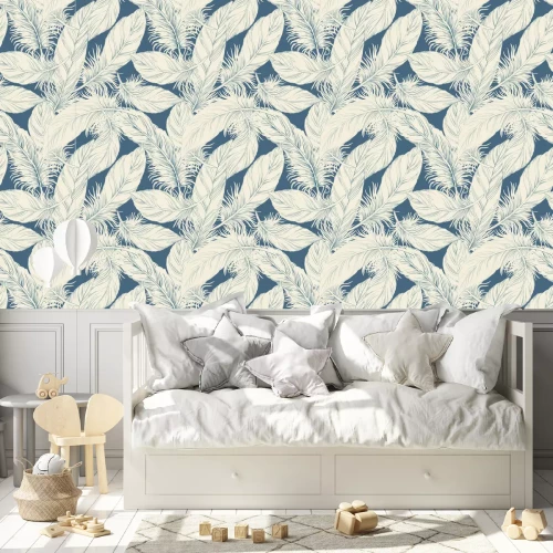 Tapete Nahtlose Feder Hintergrund Muster