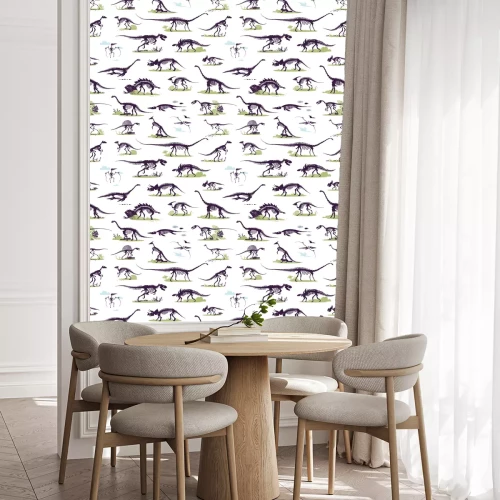 Tapete Skelette von Dinosauriern