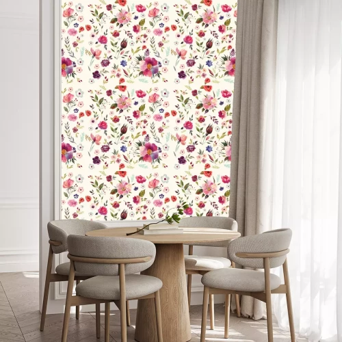 Tapete Aquarell Blumenmuster