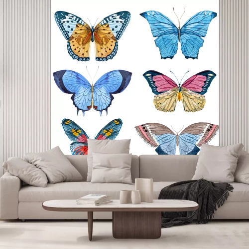 Sticker Schmetterlinge mit Aquarellfarben gemalt