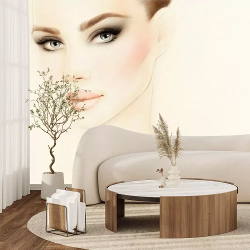 Fototapete Porträt einer zart gemalten Frau