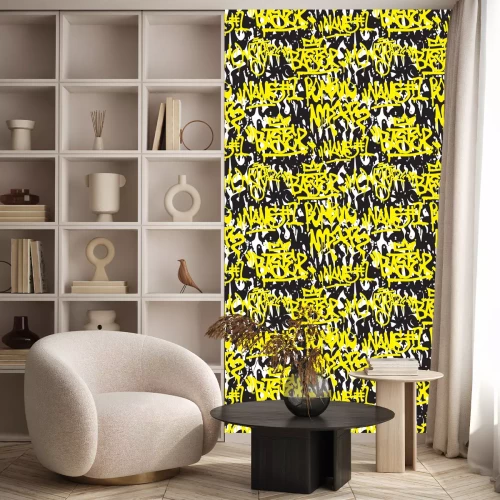 Tapete Jugendliche Komposition von Schnörkeln