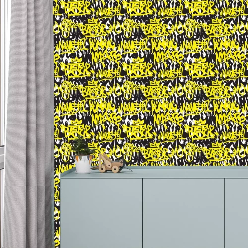 Tapete Jugendliche Komposition von Schnörkeln