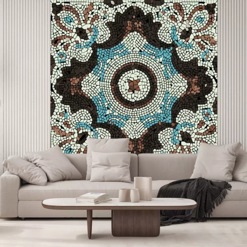 Sticker Vector Keramik Gemusterte Mosaik Smalt Majolica Illustration