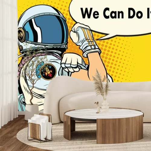 Sticker Astronaut im Comic-Stil bunte Grafik