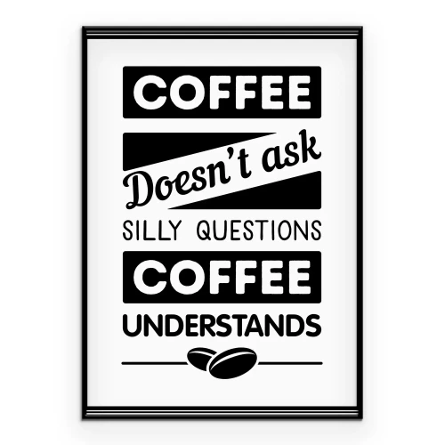 Poster Inschrift über Kaffee