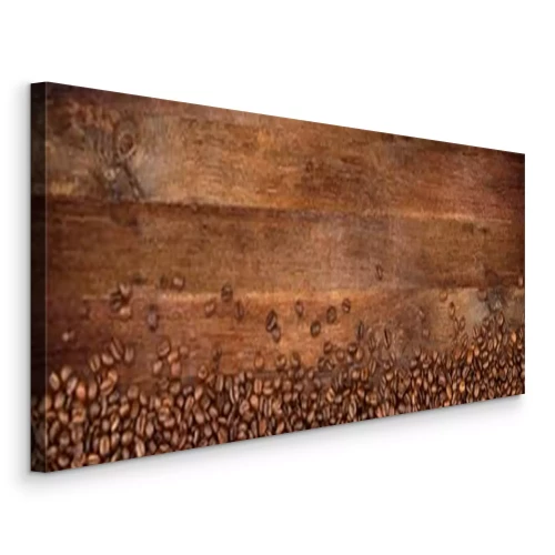 Bild Ein Brett mit Kaffeebohnen