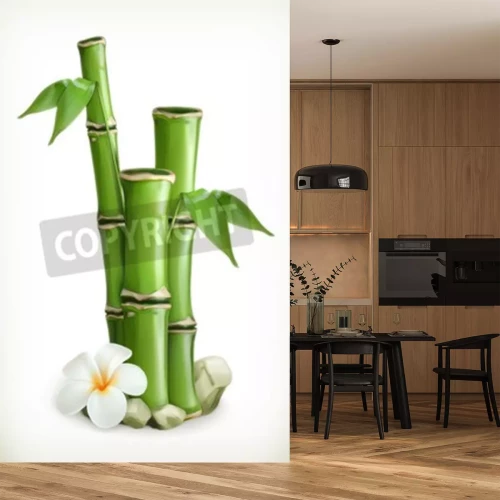 Sticker Bambus, Vektor-Symbol