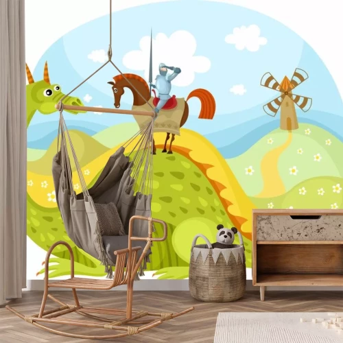 Sticker Drachen und Ritter