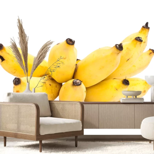 Sticker Bananen auf weißem Hintergrund großes Bündel