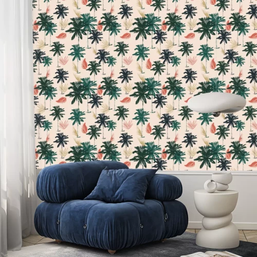 Tapete Palme Muster nahtlose in einfachen Stil Vektor-Illustration