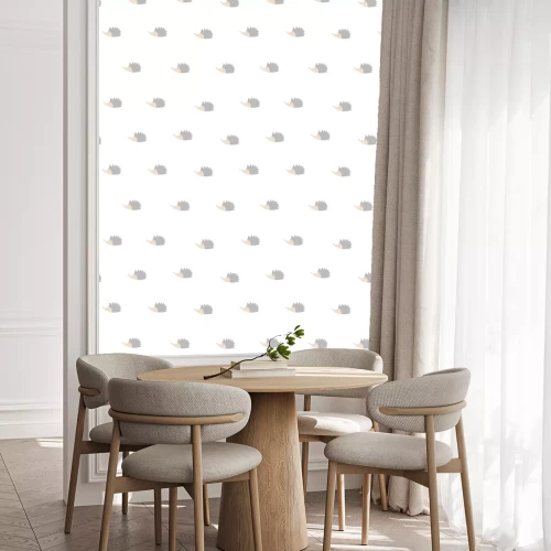 Tapete Igel auf weißem Hintergrund