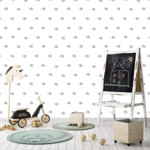 Tapete Igel auf weißem Hintergrund