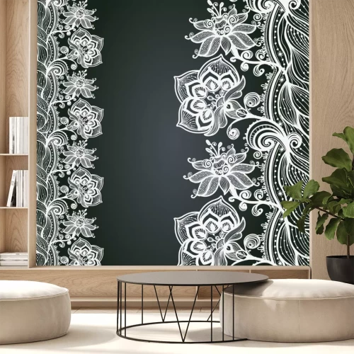 Sticker Abstrakt schnüren Vertical nahtlose Muster.