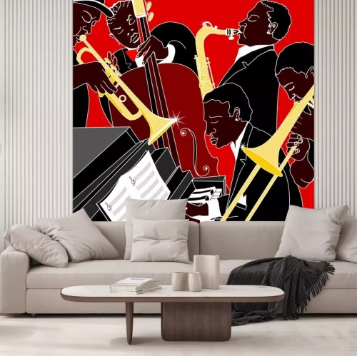 Fototapete Jazzband in Arbeit